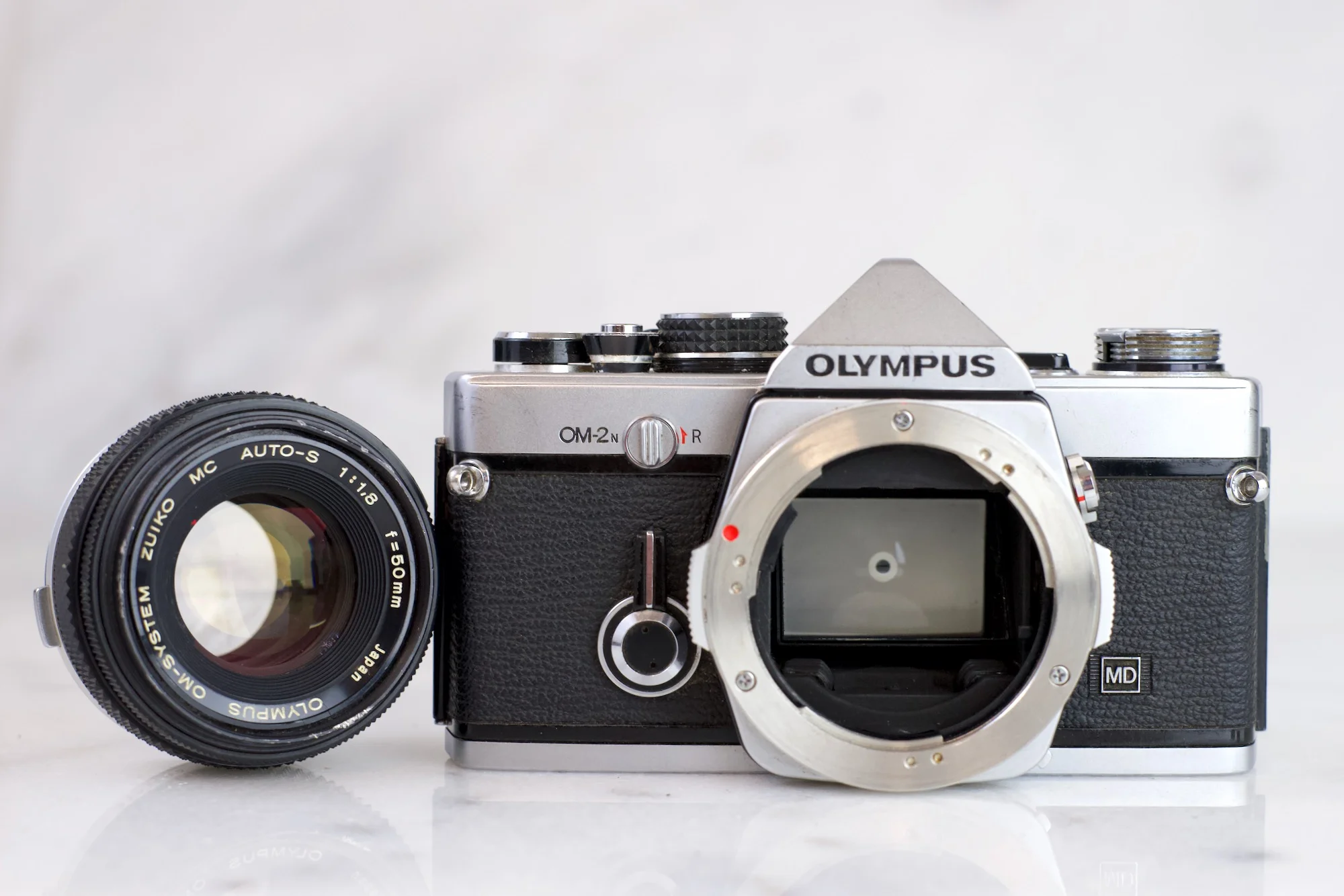 Olympus OM-2n 35mm Film SLR Camera with Olympus Zuiko 50mm F 1.8